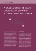 A Study of Effect of Chure Degradation on Water A Case of Kamala Basin in Nepal A Study of Effect of Chure Degradation on Water A Case of Kamala Basin in Nepal